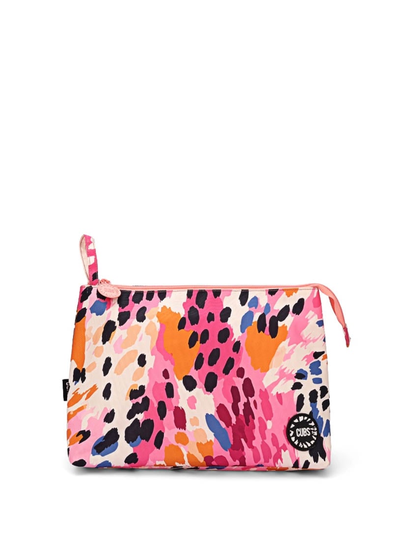 Cubs Brown Leopard Large Pouch