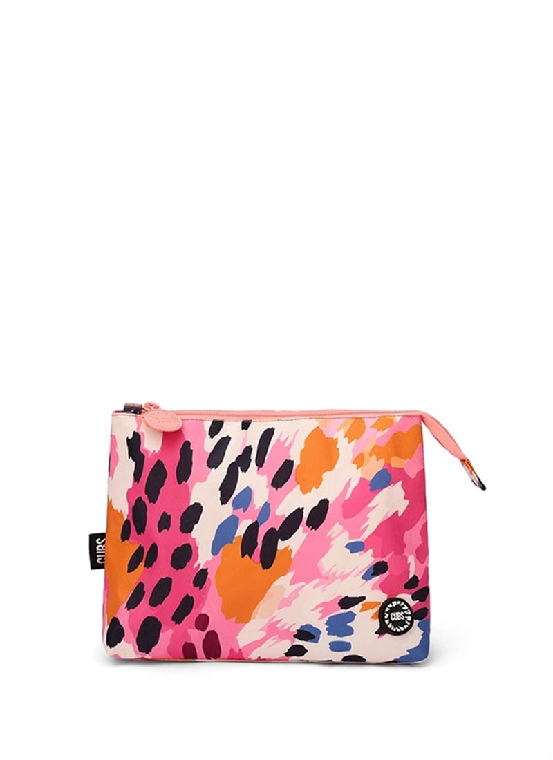 Cubs Brown Leopard Medium Pouch