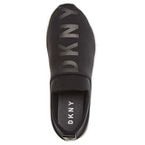 DKNY Women?? Tokyo Slip On Comfort Sneaker with Glitter Logo Detail BLACK