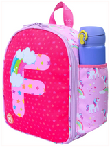 Cubs Pink Unicorn Letter F Nursery Lunch Backpack