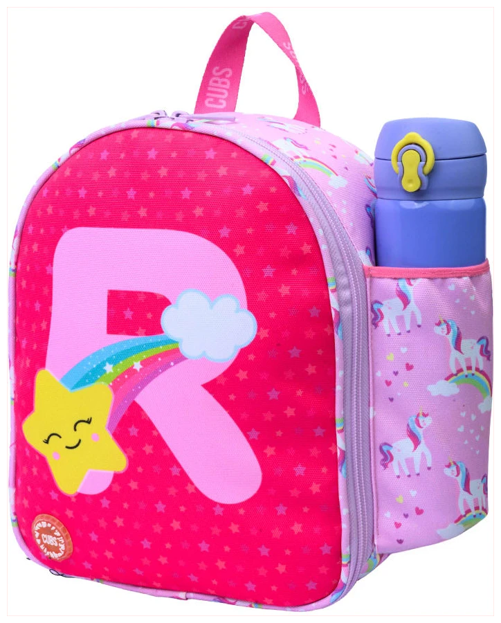 Cubs Pink Unicorn Letter R Nursery Lunch Backpack