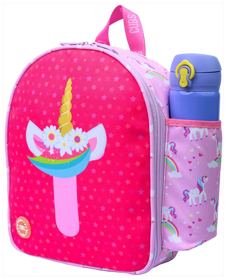 Cubs Pink Unicorn Letter T Nursery Lunch Backpack