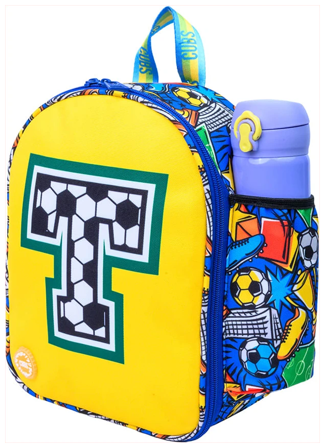 Cubs Football Fan letter T Nursery Lunch Backpack