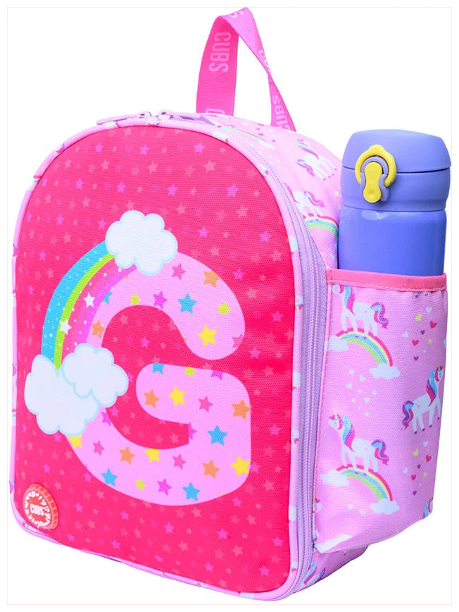 Cubs Pink Unicorn Letter G Nursery Lunch Backpack