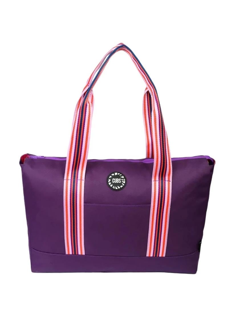 Cubs Deep Purple Tie Dye & Very Purple Double Face Tote Bag