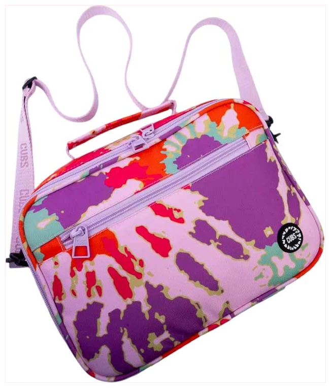 Cubs Purple & Orange Tie Dye Lunch bag