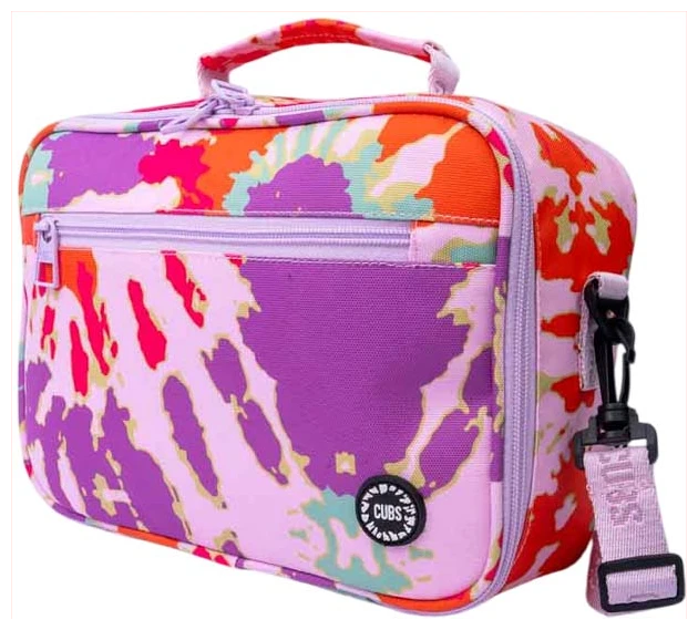 Cubs Purple & Orange Tie Dye Lunch bag