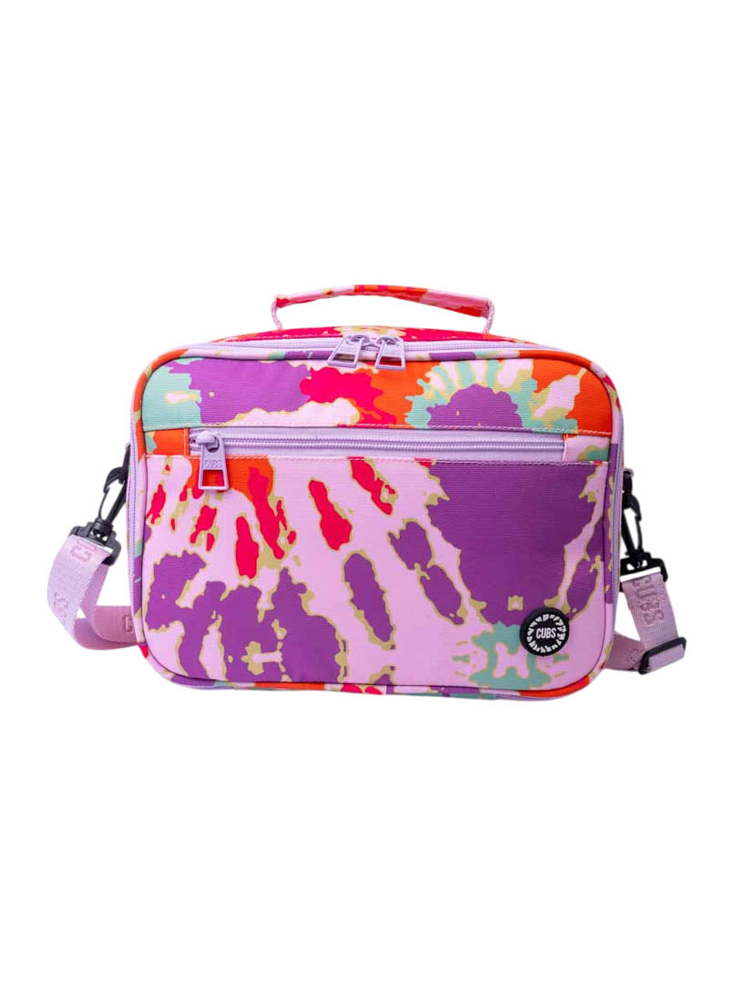 Cubs Purple & Orange Tie Dye Lunch bag