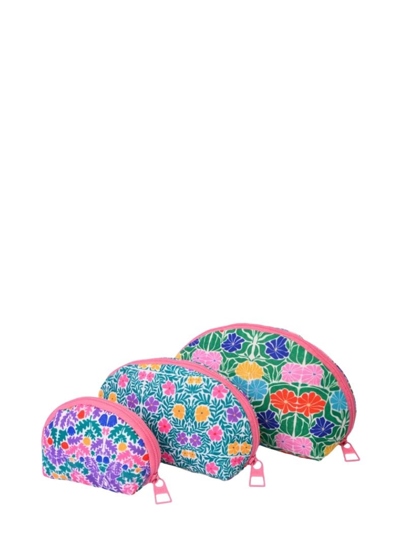 Cubs Flower Power Make-Up Round Bags