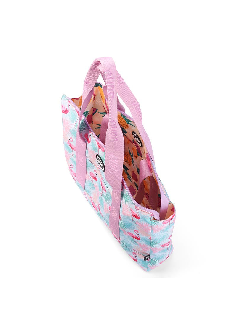 Cubs Fruits and Flamingos Double Face Tote Bag