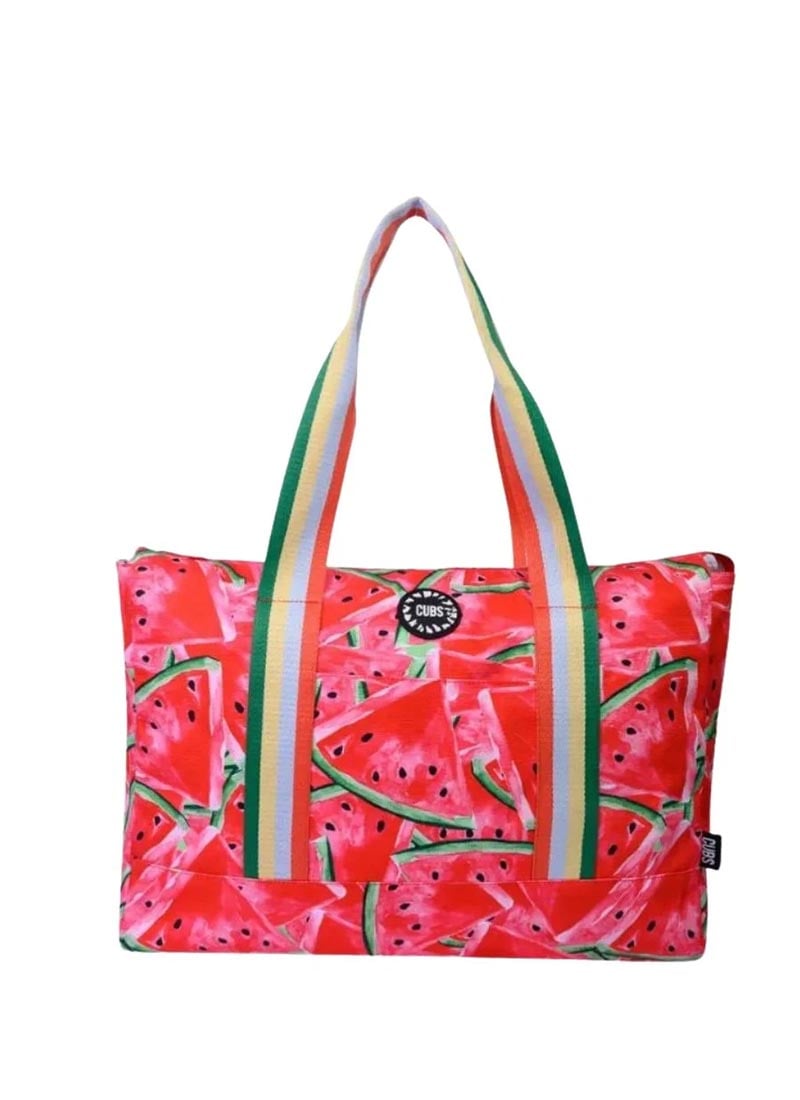 Cubs Green WaterMelon Cocktail Double Face Tote Bag