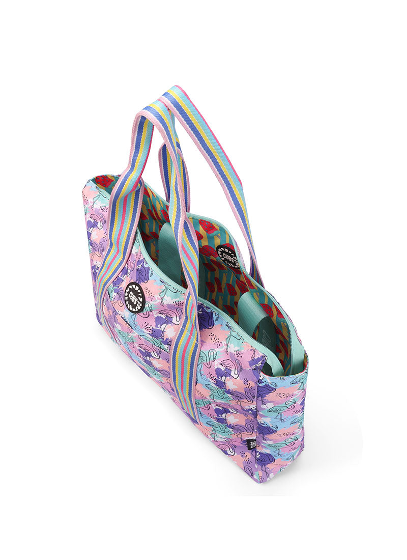 Cubs Ice-Cream and Flamingos Double Face Tote Bag