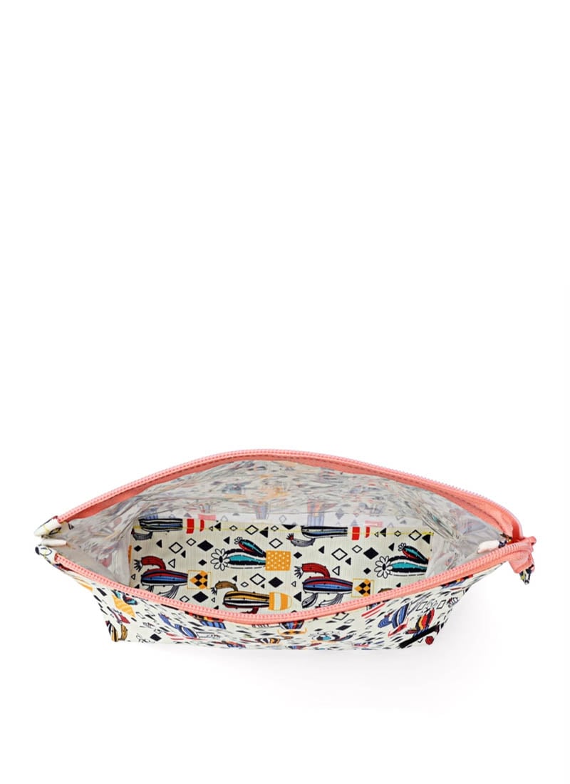 Cubs White Cactus Medium Pouch