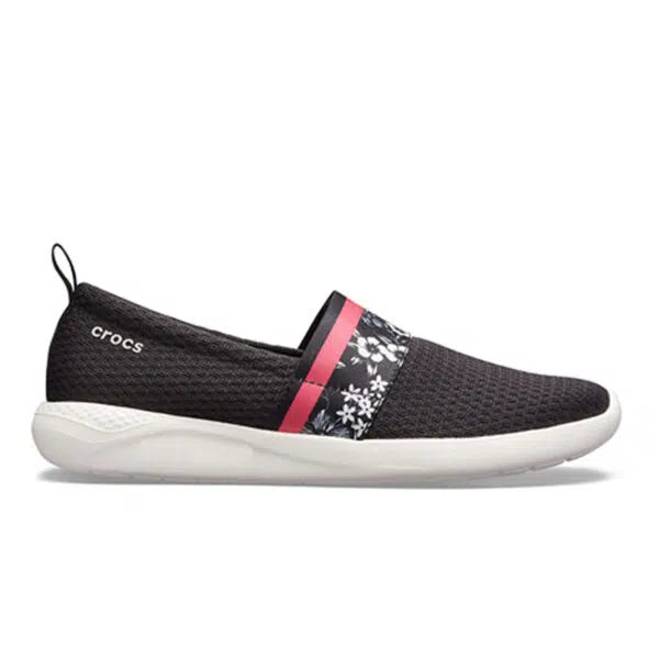Crocs LiteRide Hyper Floral SlipOn Women Black White