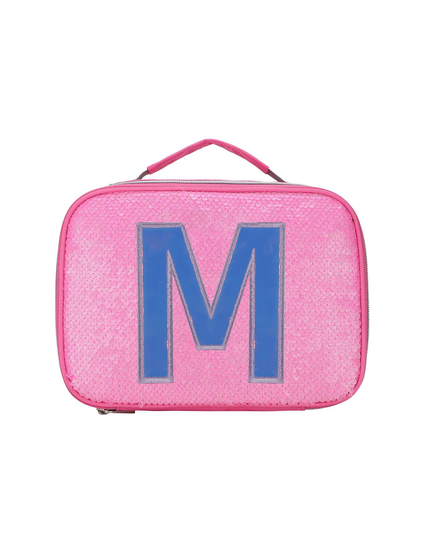 Cubs Pink Sequin lunch bag with Letter M