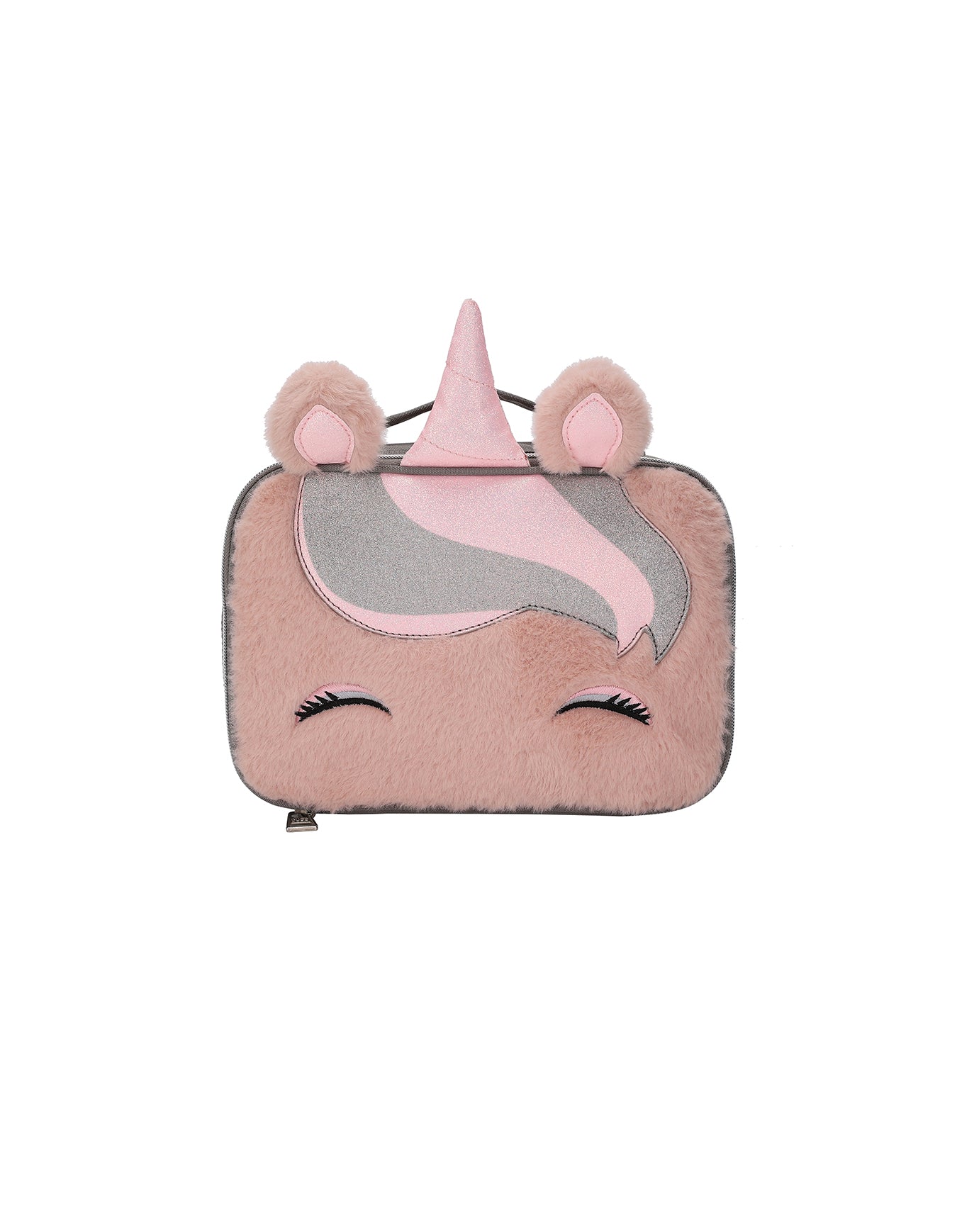 Cubs Matt pink Sequin and Fur Unicorn lunch bag