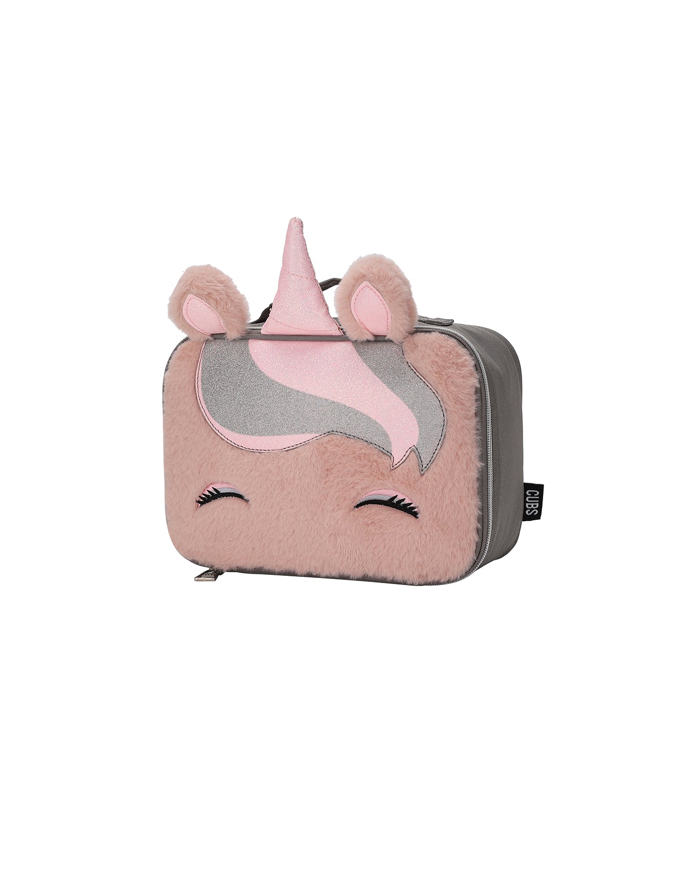 Cubs Matt pink Sequin and Fur Unicorn lunch bag