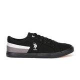 US Polo Men Contrast Stripe Canvas Clarkin Sneakers Black