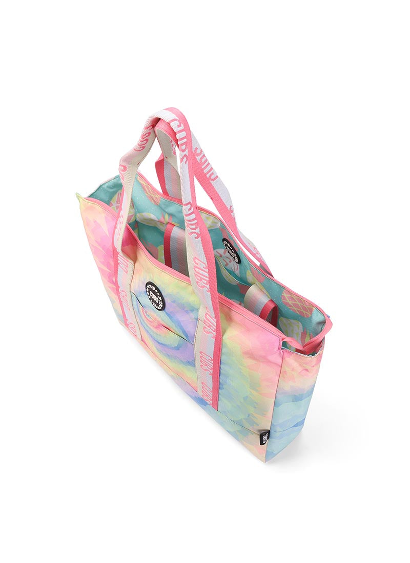 Cubs Pastel Pineapples & Pastel Tie Dye Double Face Tote Bag
