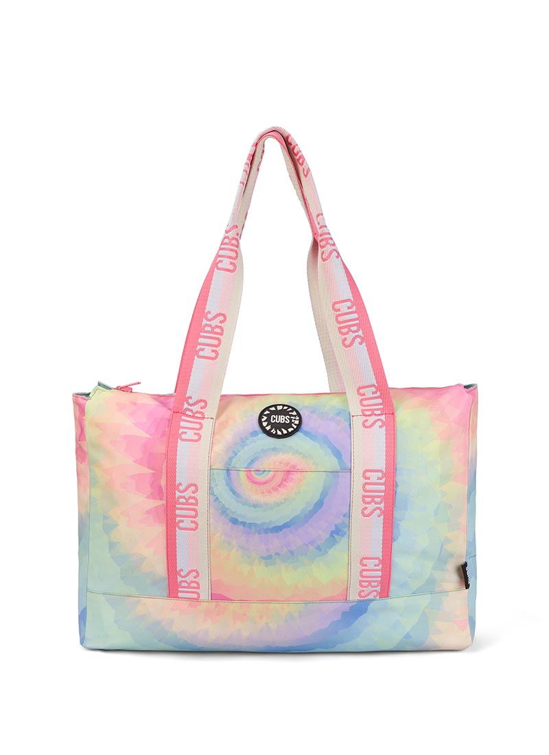 Cubs Pastel Pineapples & Pastel Tie Dye Double Face Tote Bag