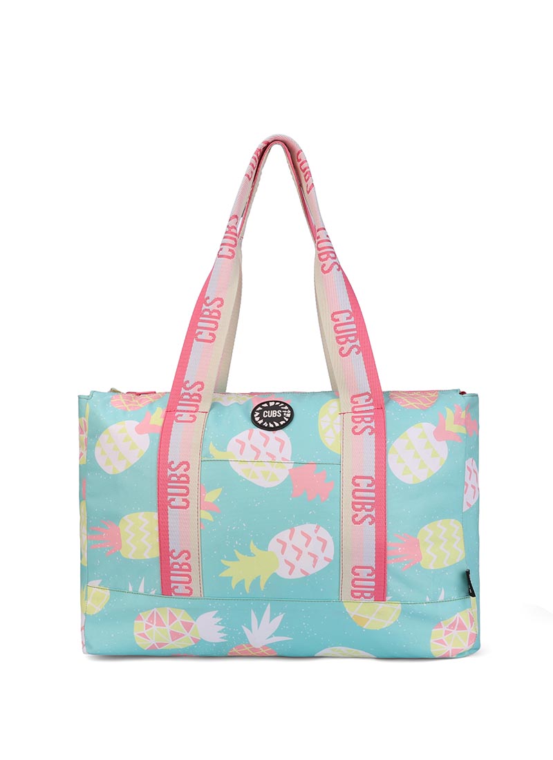 Cubs Pastel Pineapples & Pastel Tie Dye Double Face Tote Bag