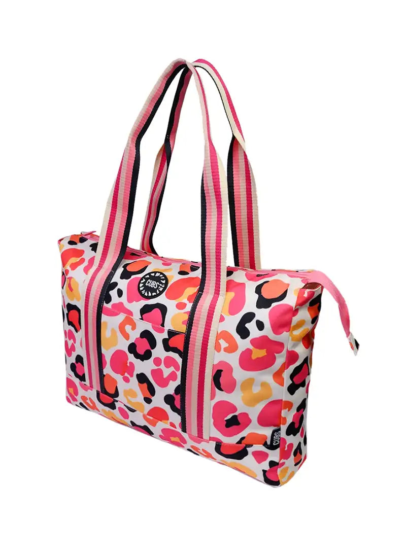 Cubs Pink Leopard & Popsticks Double Face Tote Bag