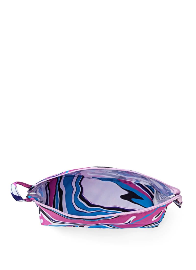 Cubs Pink and Turquoise Swirls Large Pouch