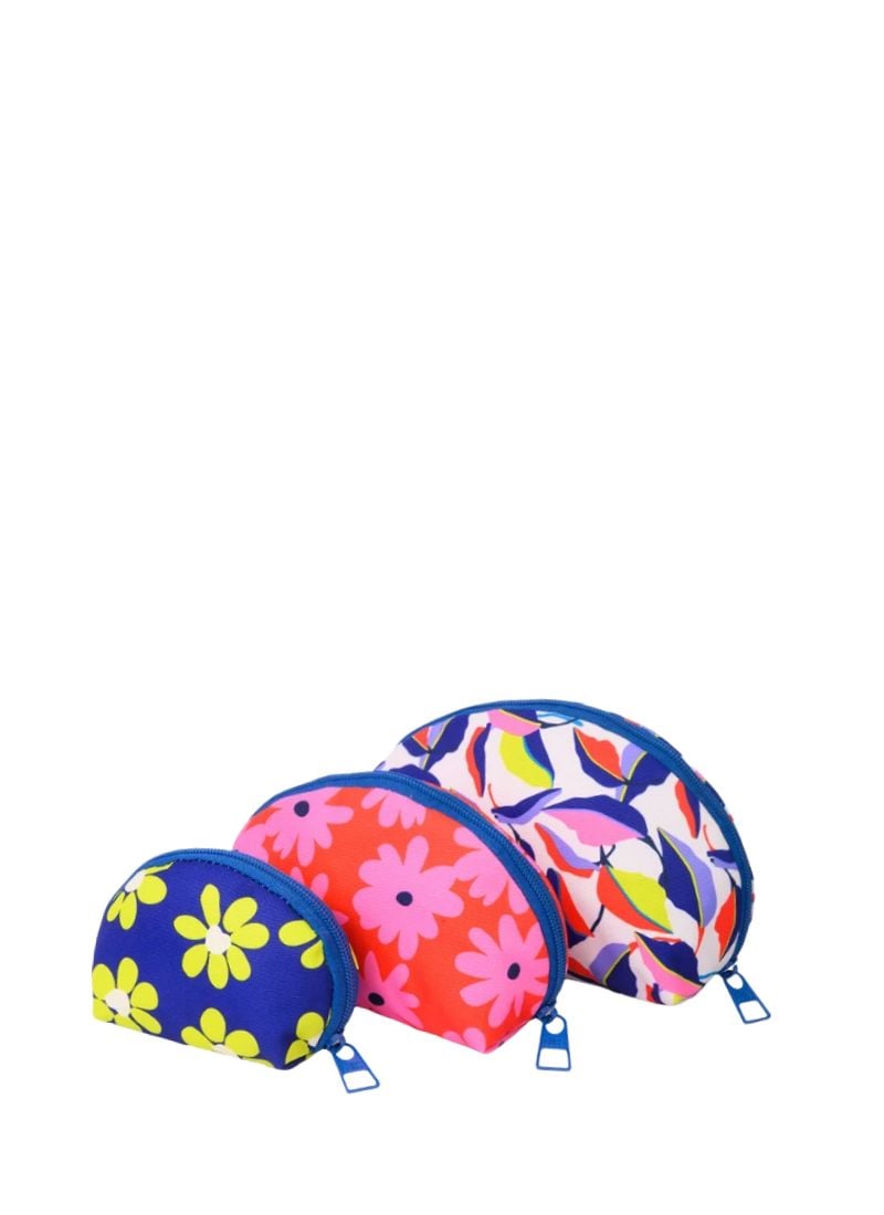 Cubs Retro Flowers Make-Up Round Bags
