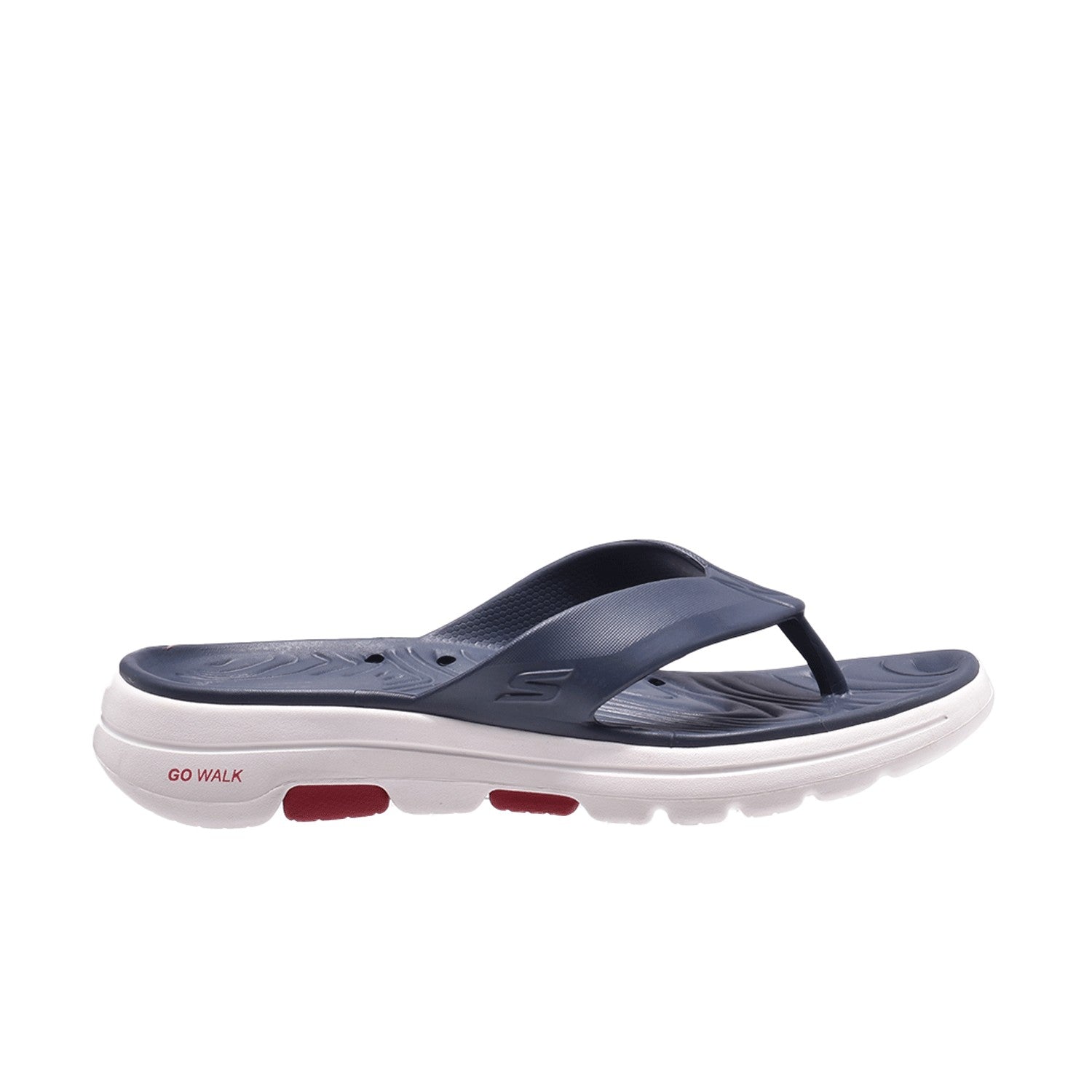 Skechers Foamies Go Walk Flip Flop 243024-Black White Red OK