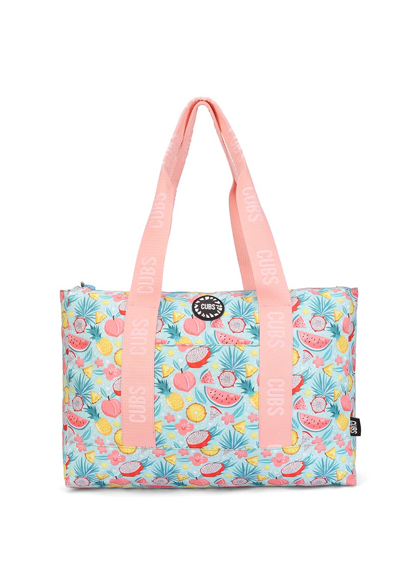 Cubs Tropical Fruits and Umbrellas Double Face Tote Bag