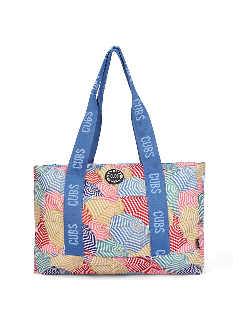 Cubs Tropical Fruits and Umbrellas Double Face Tote Bag