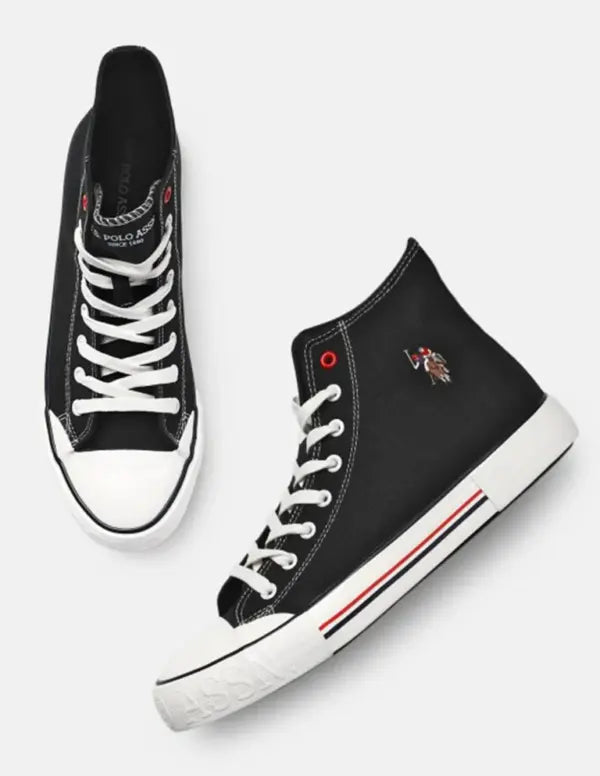US Polo Assn Men Vlair Mid Top Sneakers Black