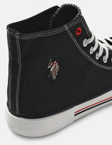 US Polo Assn Men Vlair Mid Top Sneakers Black