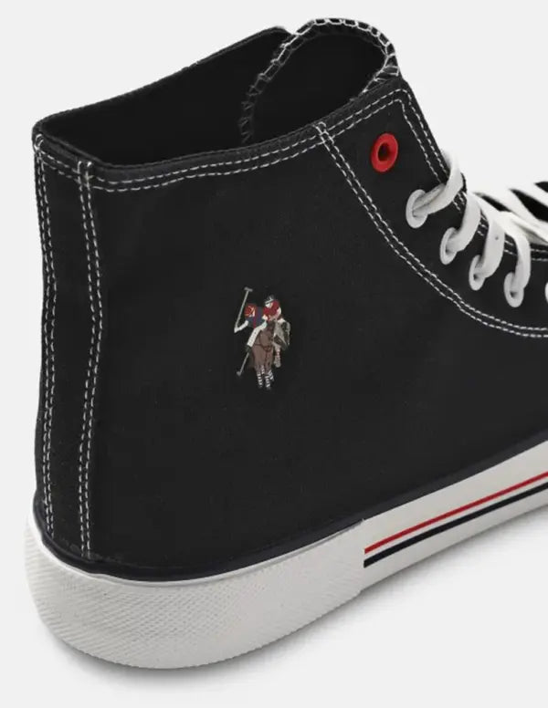 US Polo Assn Men Vlair Mid Top Sneakers Black