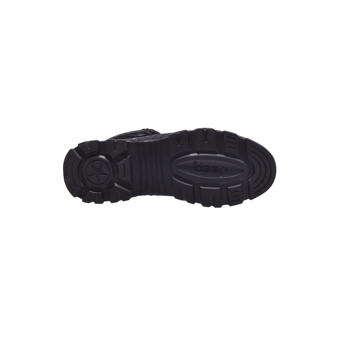 Jeep Mid Top Lace up Chunky Combat Suede Boot-P224M06068- Black