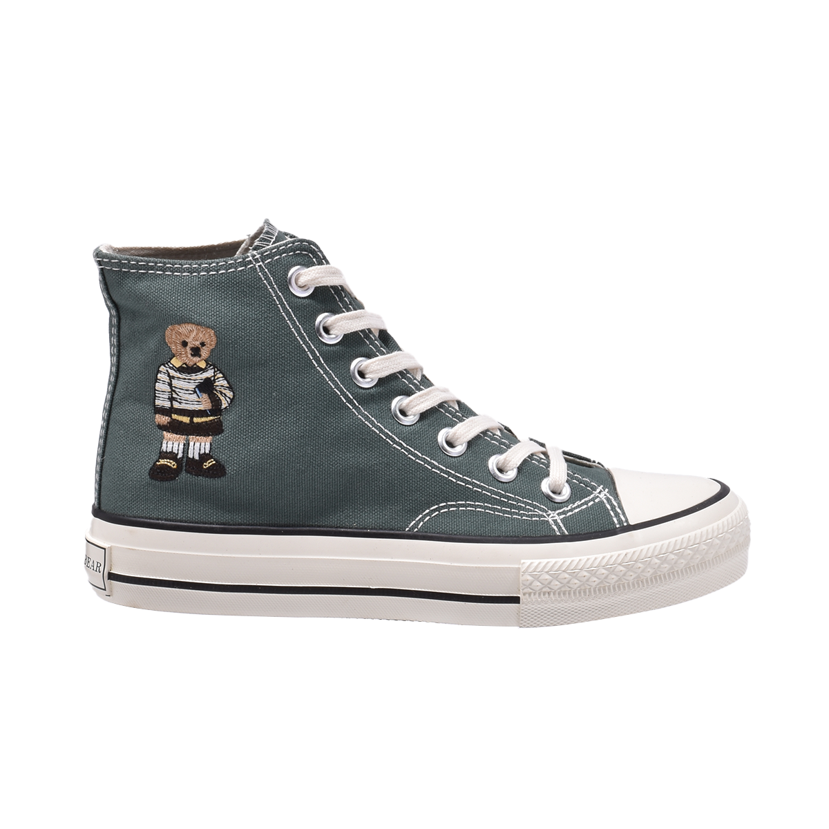 TTWN Bear High-Top Green Canvas Bear Shoes