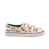 TTWN Bear Slip-On White Canvas Full Bear Head Print Shoes