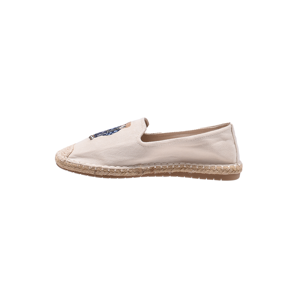 TTWN Bear Slip-On Beige Bear Character Canvas Shoes