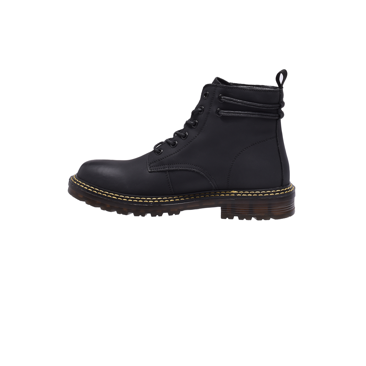 Jeep High Top Lace Classic Soft Leather Boot-P214M08089-Black