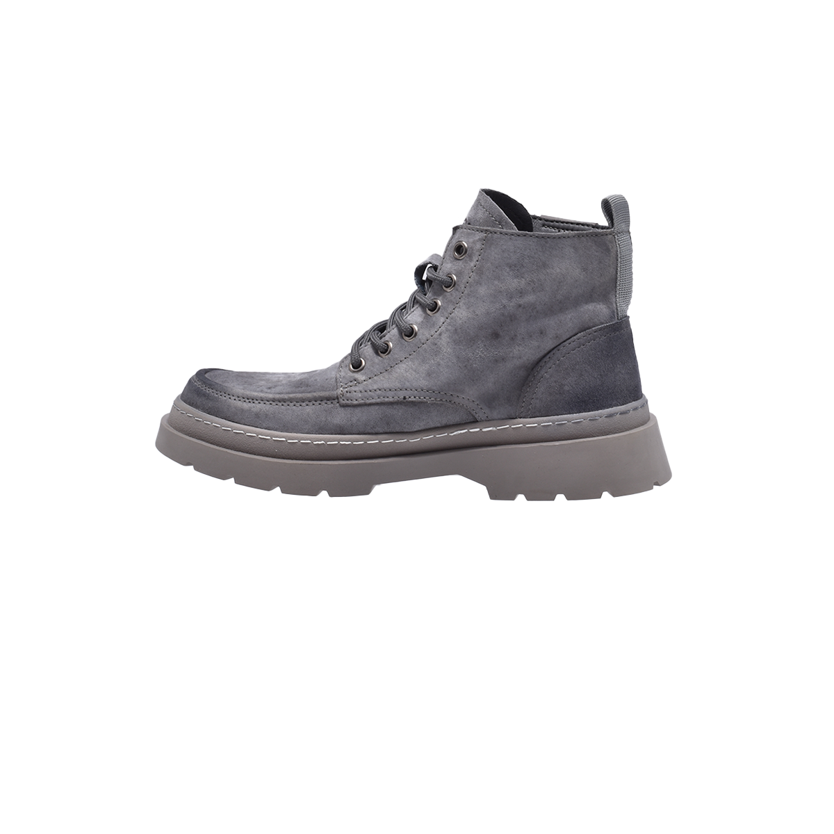 Jeep Ankle Lace Moc Toe Suede Boot-P214M08116-DarkGray