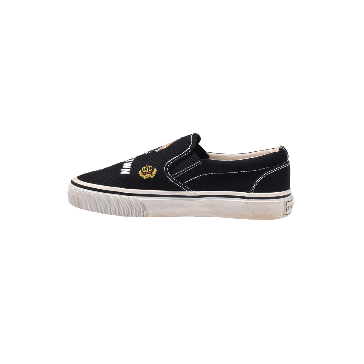 TTWN Bear Slip-On Black Bears & TTWN Letters Canvas Shoes
