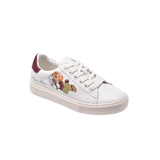 TTWN Bear Low-Top White Lace Side Bear Canvas Shoes