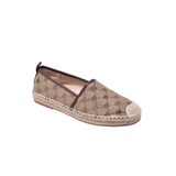TTWN Bear Slip-On Brown Jacquard Big-Eared Bear Pattern Casual Shoes