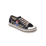 TTWN Bear Low-Top Black Canvas TTWN Lettering & Bear Shoes