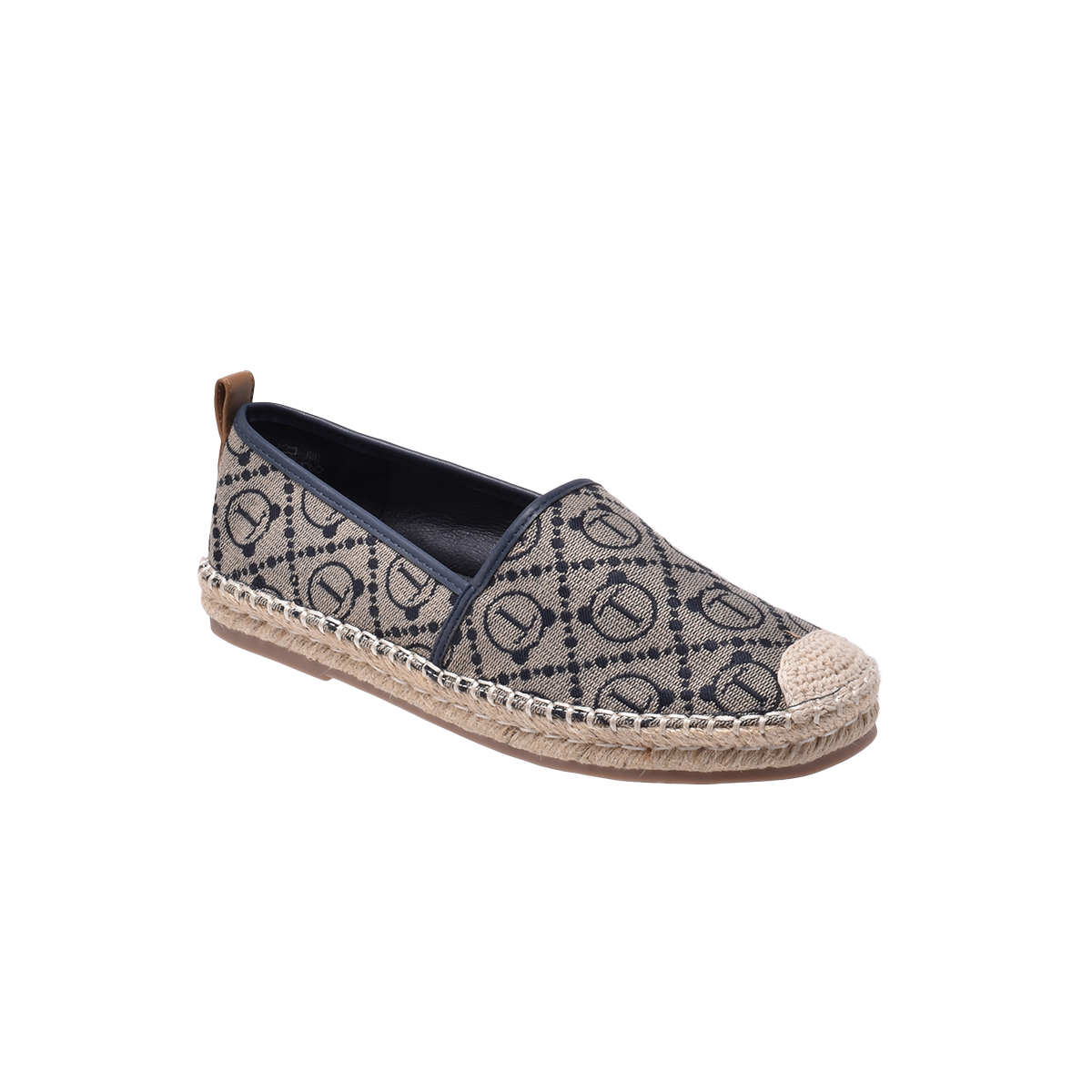 TTWN Bear Slip-On Blue Diamond T-Pattern Canvas Shoes