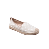 TTWN Bear Slip-On White Jacquard Eared Bear Pattern Shoes