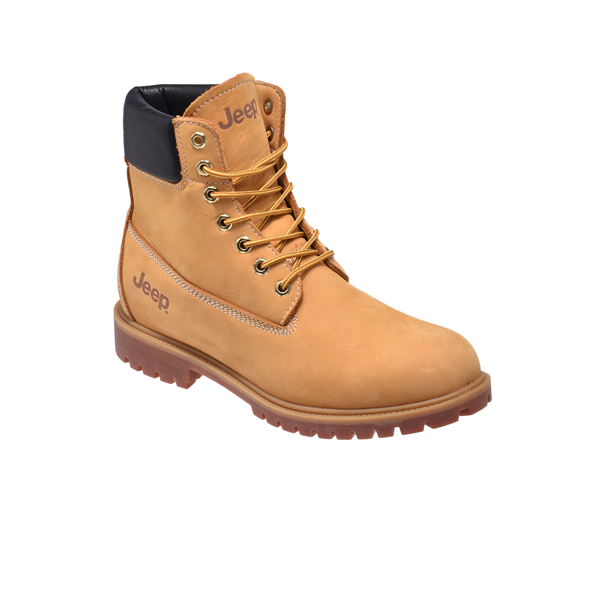 Jeep Ankle Lace up Padded Soft Leather Boot-B223M01253-Camel