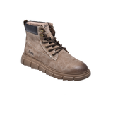 Jeep Ankle Lace up Padded Soft Leather Boot-P12230310k-Khaki