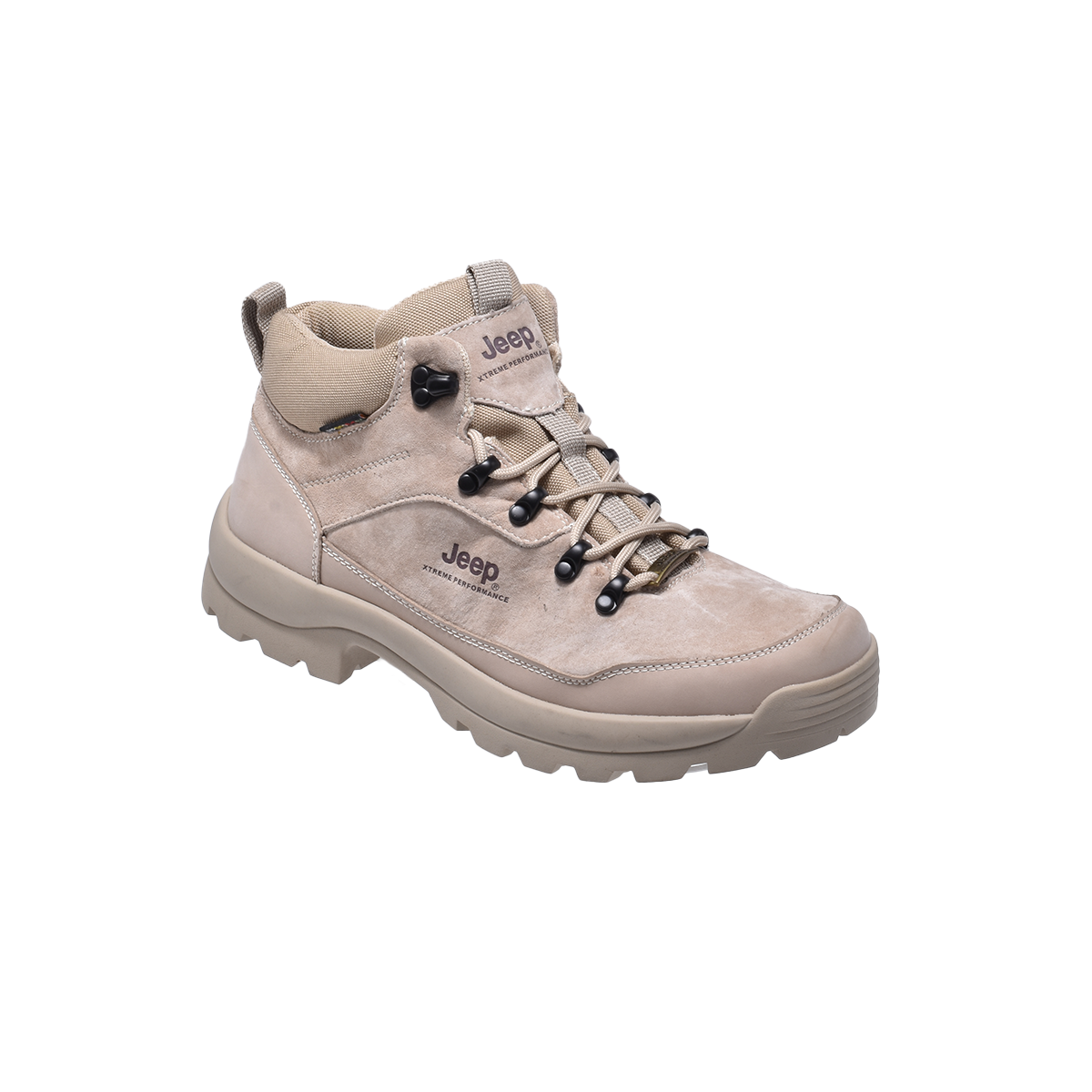 Jeep Mid Top Lace Combat Padded Suede Boot-P131291239-Beige