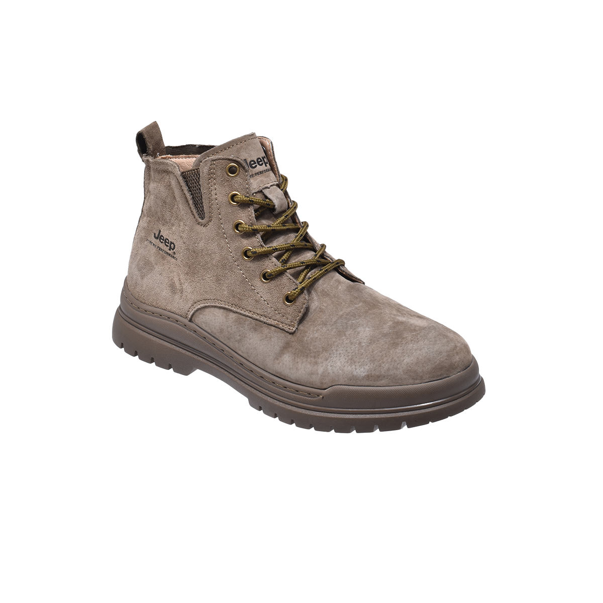 Jeep Ankle Lace Combat Suede Boot-P131091185-Brown